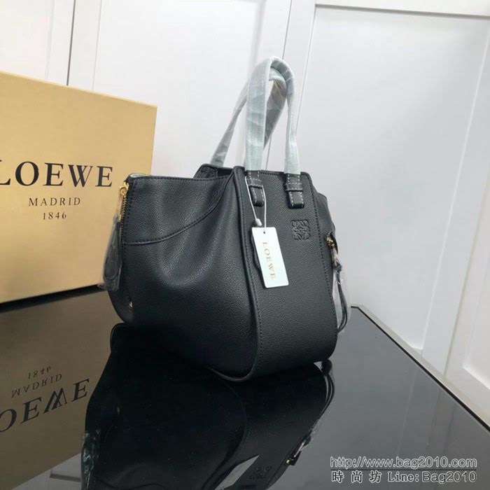 LOEWE羅意威 最新爆款 羅家Hammock系列 荔枝皮拼色 百搭款 小牛皮手提肩背包 0164  jdl1114